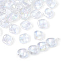 Glass color-plated oblique crystal beads antique diy handmade hairpin necklace material accessories cross-border a generation of hair