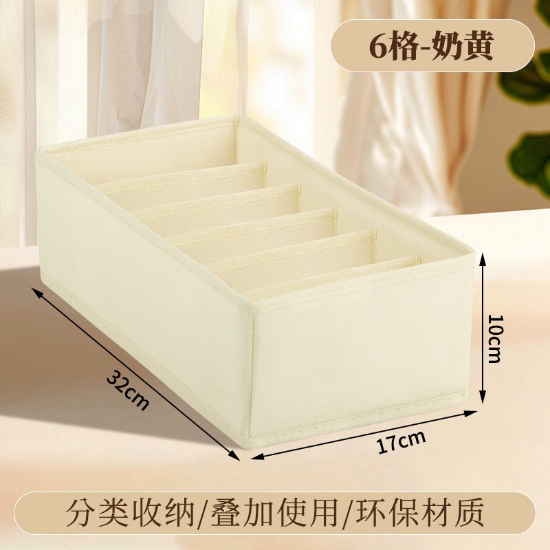Underwear Compartmentalized Storage Box Four-Piece Set, Sock Storage Box, Fabric Home Storage, Bra Organizer, Multi-Compartment Classification Storage Box