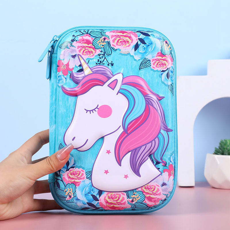 Eva Pencil Box 3D Stereo Large-Capacity Kidsren's Pencil Bag Multi-Functional Student Stationery Popular Pencil Box Waterproof