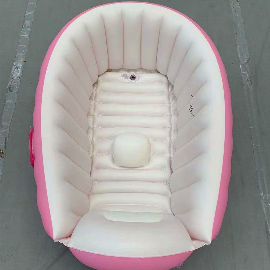Inflatable Foldable Baby Bathtub - Newborn Bath Tub for Home Use