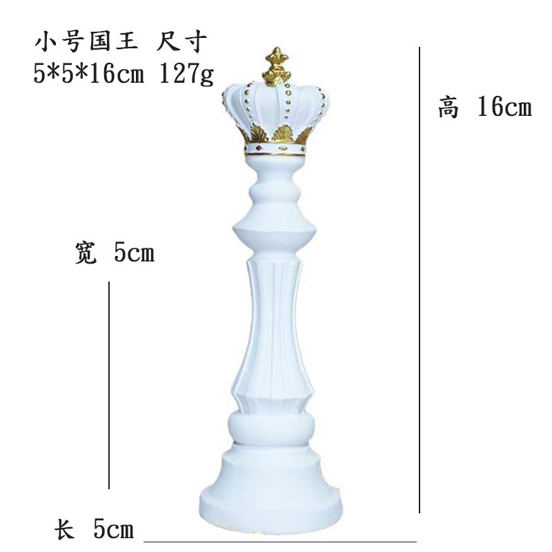 Creative home decoration chess resin decoration window home decoration black white chess ornaments