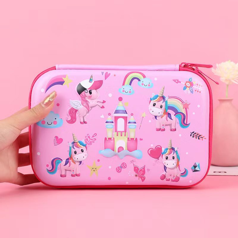 Student Cartoon Stationery Box Large Capacity Storage Box 3D Stationery Bag Cute Pencil Box Creative Pencil Bag