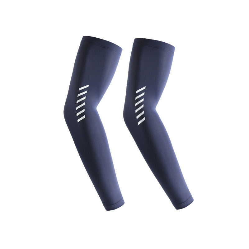 Cross-Border Ice Silk Sun Protection Sleeves for Men Large Size Summer Thin Breathable Cycling Arm Sleeves Sports Ice Sleeves Wholesale