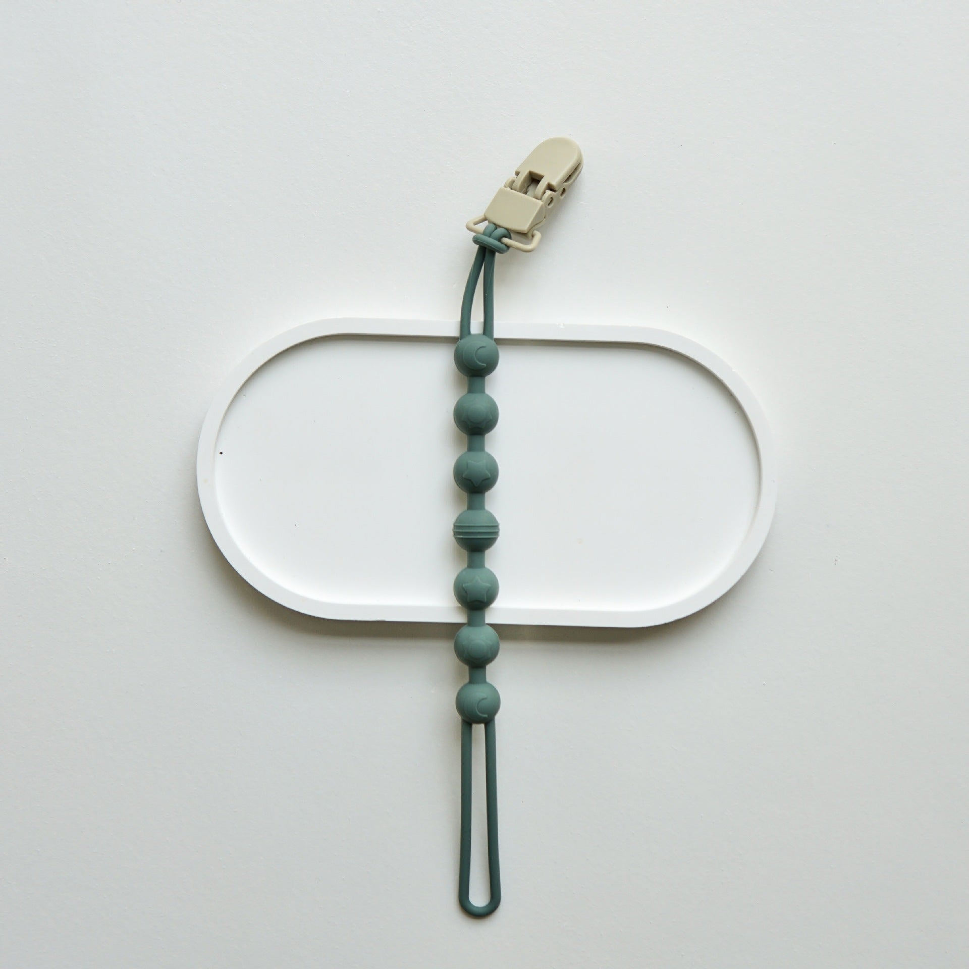 Ins Infant Silicone Pacifier Chain Portable Belt Clip Anti-loss Silicone Chain Baby Packing Gum Lanyard