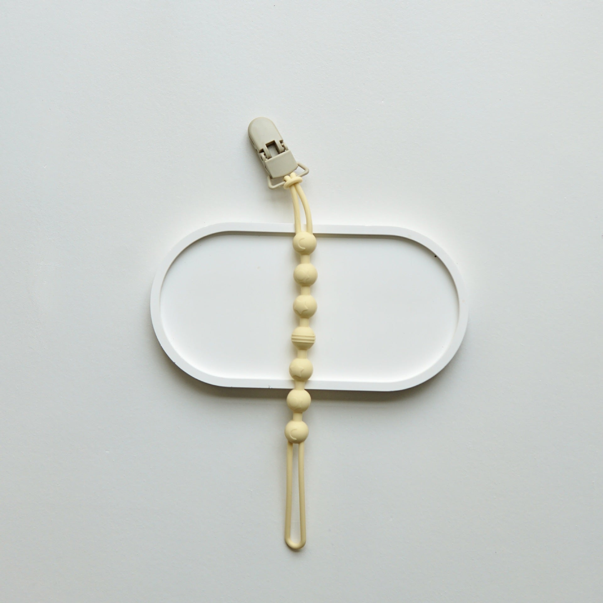Ins Infant Silicone Pacifier Chain Portable Belt Clip Anti-loss Silicone Chain Baby Packing Gum Lanyard