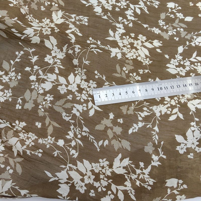 Tencel Linen Retro Printed Fabric Shirt Women's Dress Clothing Soft New Fabric [Factory Direct Supply]