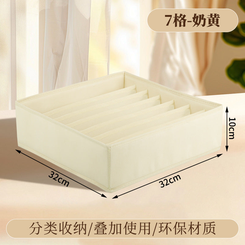 Underwear Compartmentalized Storage Box Four-Piece Set, Sock Storage Box, Fabric Home Storage, Bra Organizer, Multi-Compartment Classification Storage Box