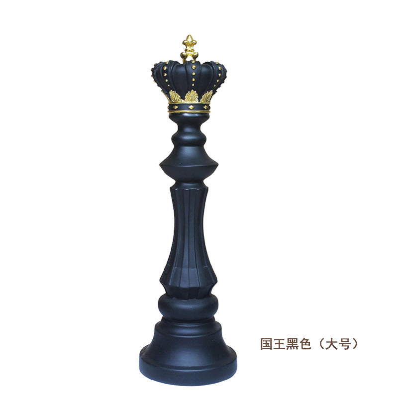 Creative home decoration chess resin decoration window home decoration black white chess ornaments