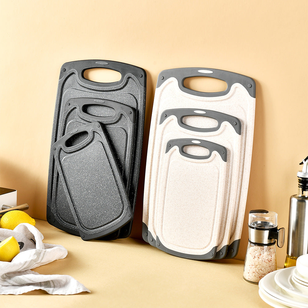 Wheat Straw Cutting Board Set - Multifunctional Double-Sided Kitchen Chopping Board (3-Pack)