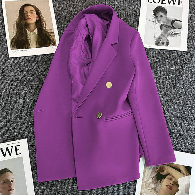 Orange Suit Jacket Women's 2025 Spring and Autumn New Korean High-end Temperament Popular Suit 22 Colors