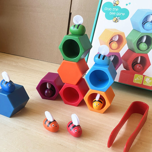 Children's Catching Bees Montessori Hive Game Children's Fine Movements Hand-Eye Coordination Color Cognitive Toy