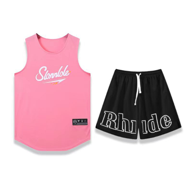 American Basketball Sports Vest Custom Top Shorts Suit Game Training Shooting Uniform Same Style for Men and Women with Personalized Print