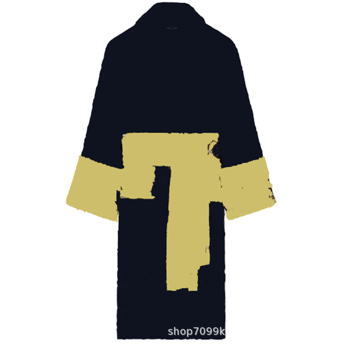 Unisex Pure Cotton Bathrobe - All-Season Lettered Couple's Long Bathrobe