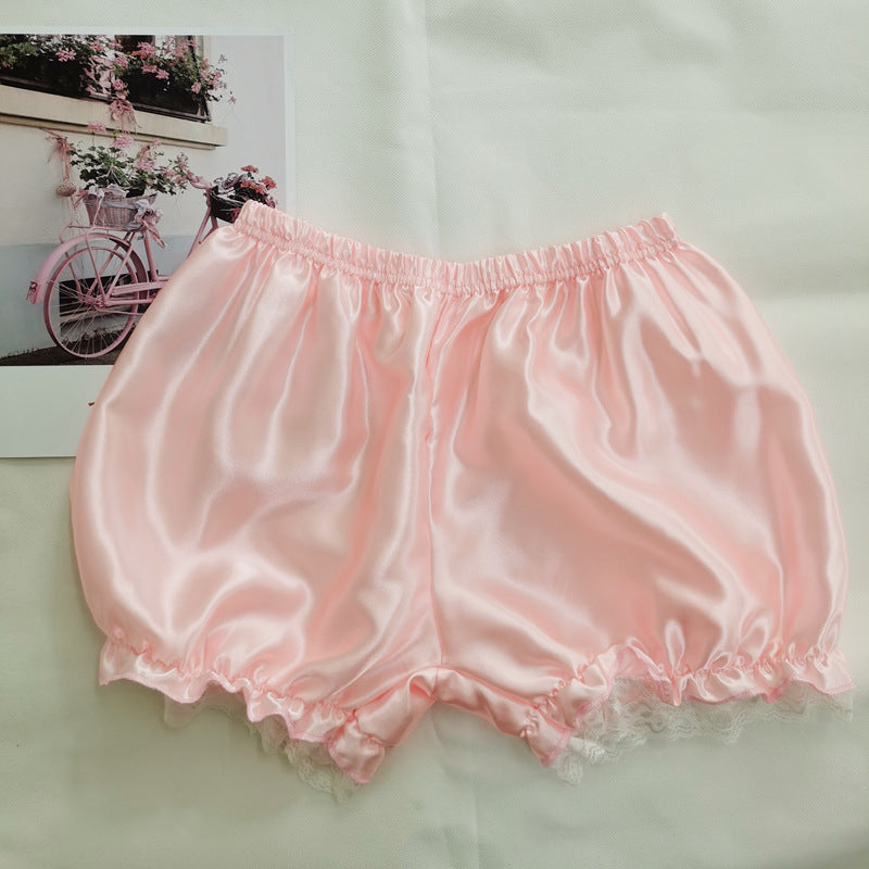 Foreign Trade Spring and Summer Lace Lolita Pumpkin Lantern Shorts Slimming Anti-running Light Bottoming Safety Pants for Women