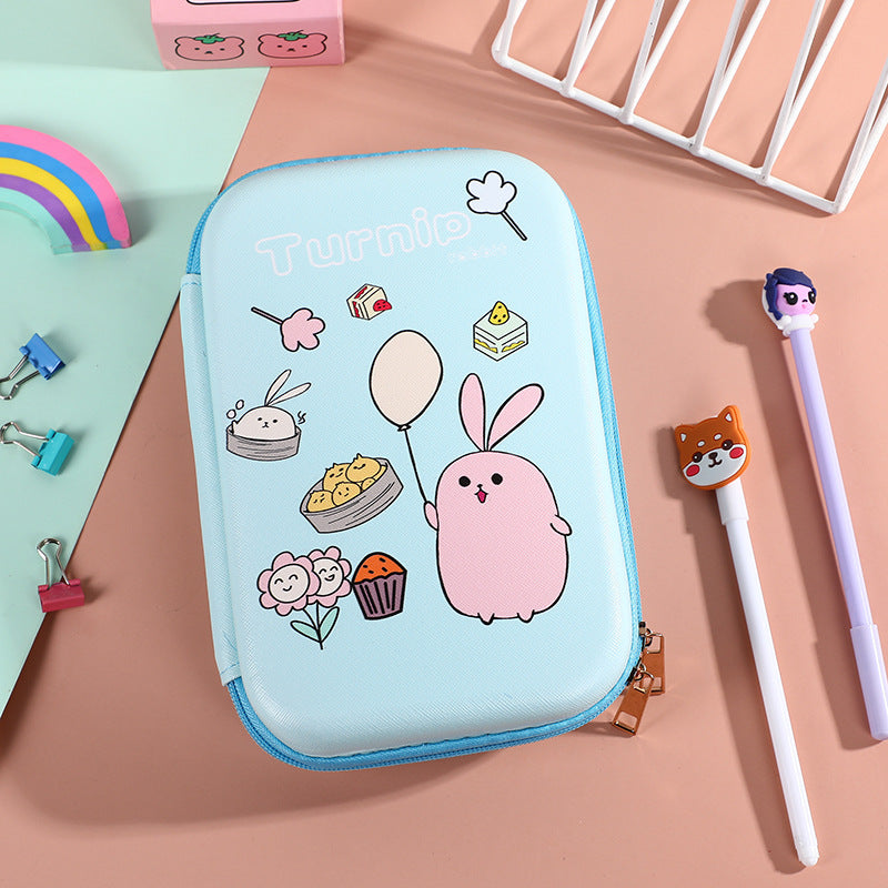 Student Cartoon Stationery Box Large Capacity Storage Box 3D Stationery Bag Cute Pencil Box Creative Pencil Bag