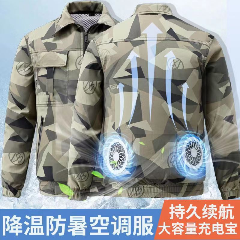 Summer Cooling Air-Conditioned Clothing, Heatstroke Prevention and Cooling, Construction Site Workers' Labor Protection Workwear, Same Style Outdoor Welder Clothing for Men and Women