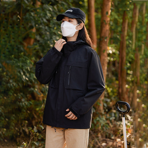 2024 New Windproof and Waterproof Mountaineering Suit for Couple Travel Sports Workwear Jacket Coat Breathable Thin Jacket for Men and Women