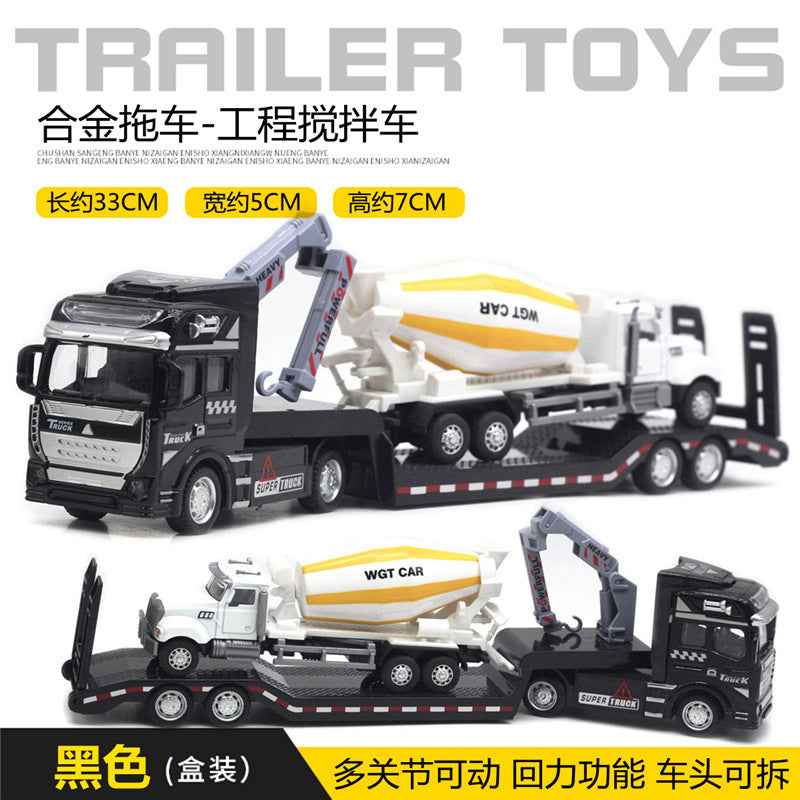 Alloy Pull Back Toy Cars Set - Fire Truck, Tank & Excavator for Kids