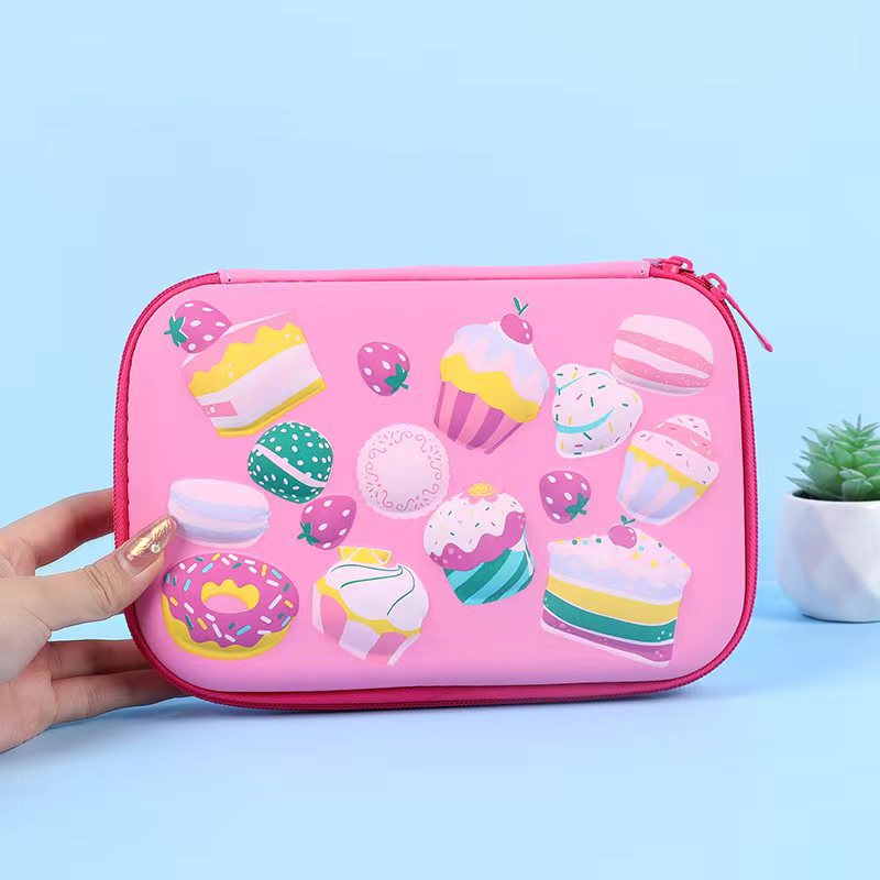 Student Cartoon Stationery Box Large Capacity Storage Box 3D Stationery Bag Cute Pencil Box Creative Pencil Bag