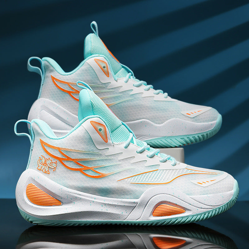 Non-Slip Mesh Basketball Shoes - Wear-Resistant Shock-Absorbing Game Shoes for Men & Women