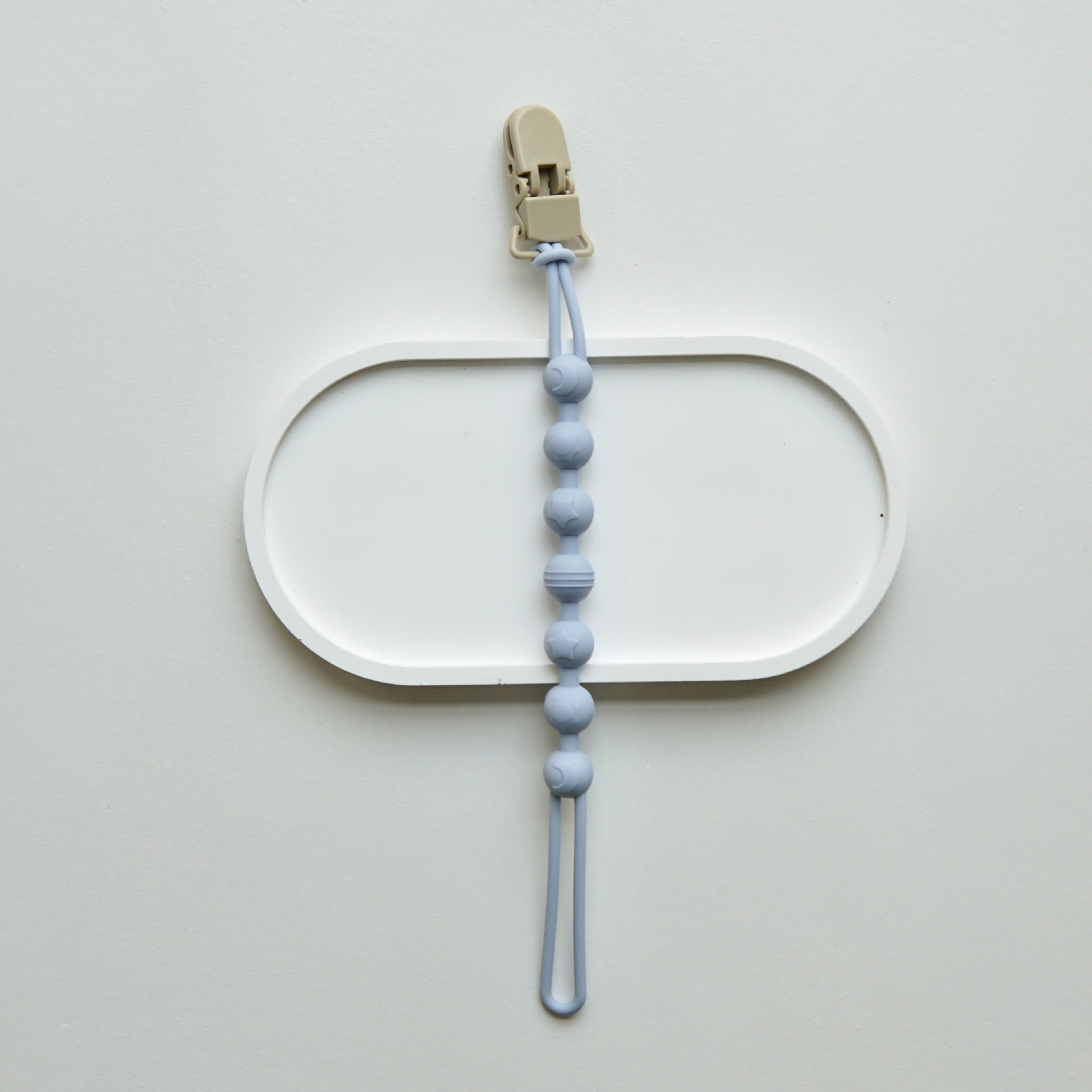 Ins Infant Silicone Pacifier Chain Portable Belt Clip Anti-loss Silicone Chain Baby Packing Gum Lanyard