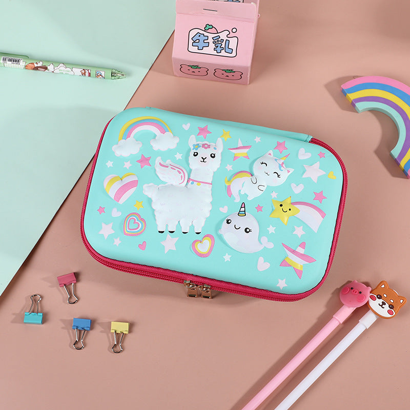 Student Cartoon Stationery Box Large Capacity Storage Box 3D Stationery Bag Cute Pencil Box Creative Pencil Bag