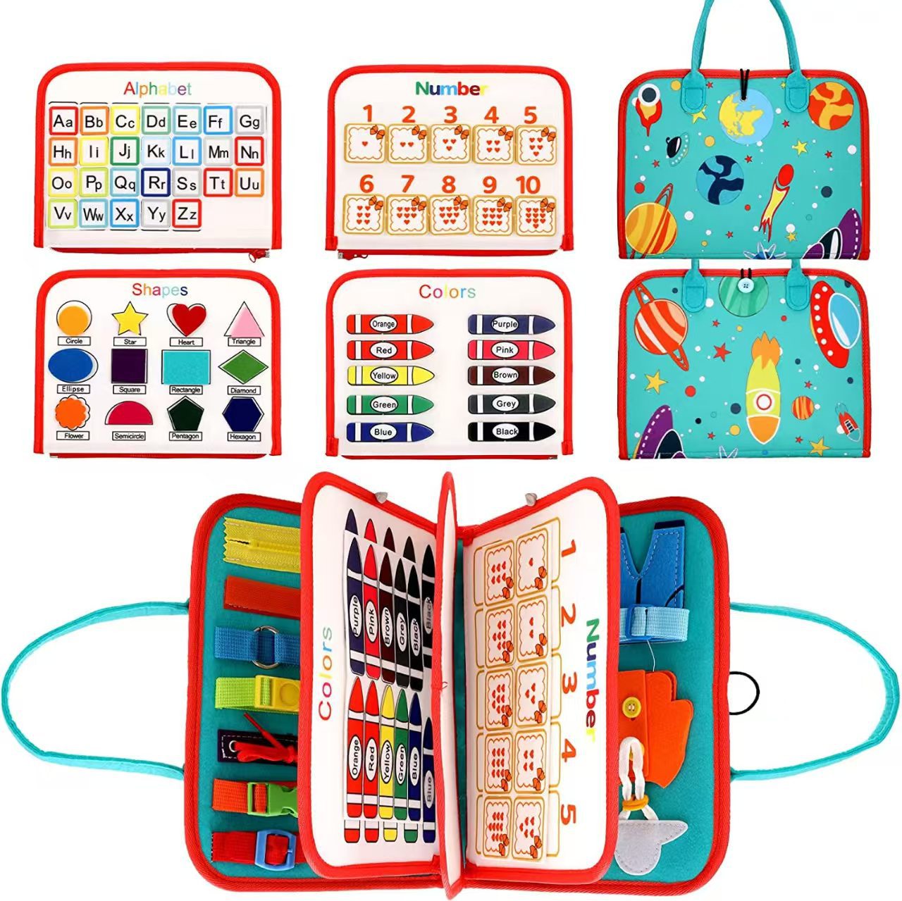 Montessori Felt Busy Board - DIY Educational Dressing Board for Children