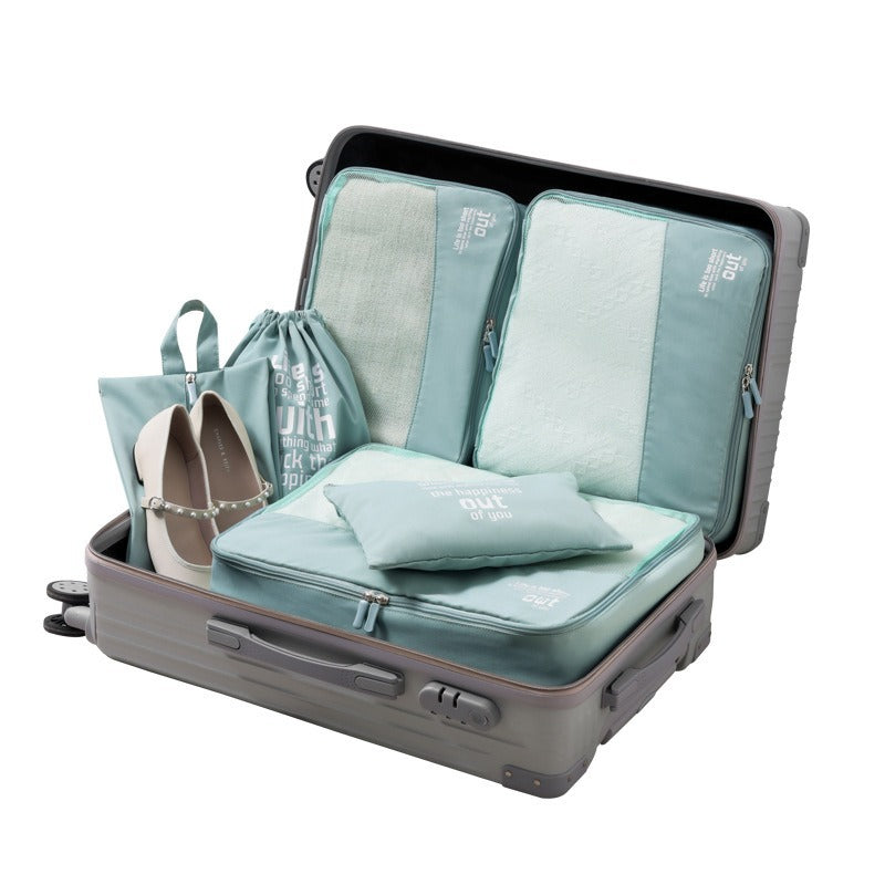 Travel Storage Bag Suitcase Clothing Organizer Solid Color Simple Multifunctional Travel Clothing Storage Organizer Set