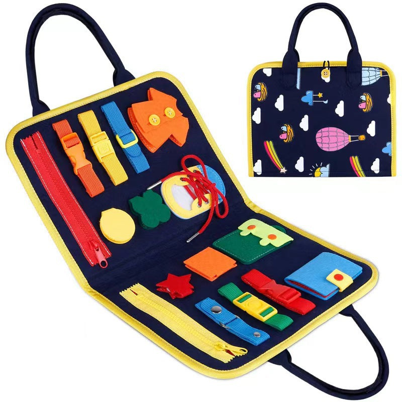 Montessori Felt Busy Board - DIY Educational Dressing Board for Children