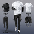 Sports suit Men's Fitness Clothes Summer Tights Thin Ice Silk Quick-drying Short-sleeved Running Shorts Casual Morning Running Clothes