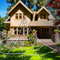 in stock Halloween Triangle Spider Web Super Fan Web Pie Decorative Props for Easter Atmosphere
