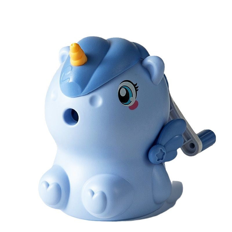Dingbang Unicorn hand-cranked pencil sharpener cartoon-shaped creative pencil sharpener for children and primary school students with two adjustable nibs
