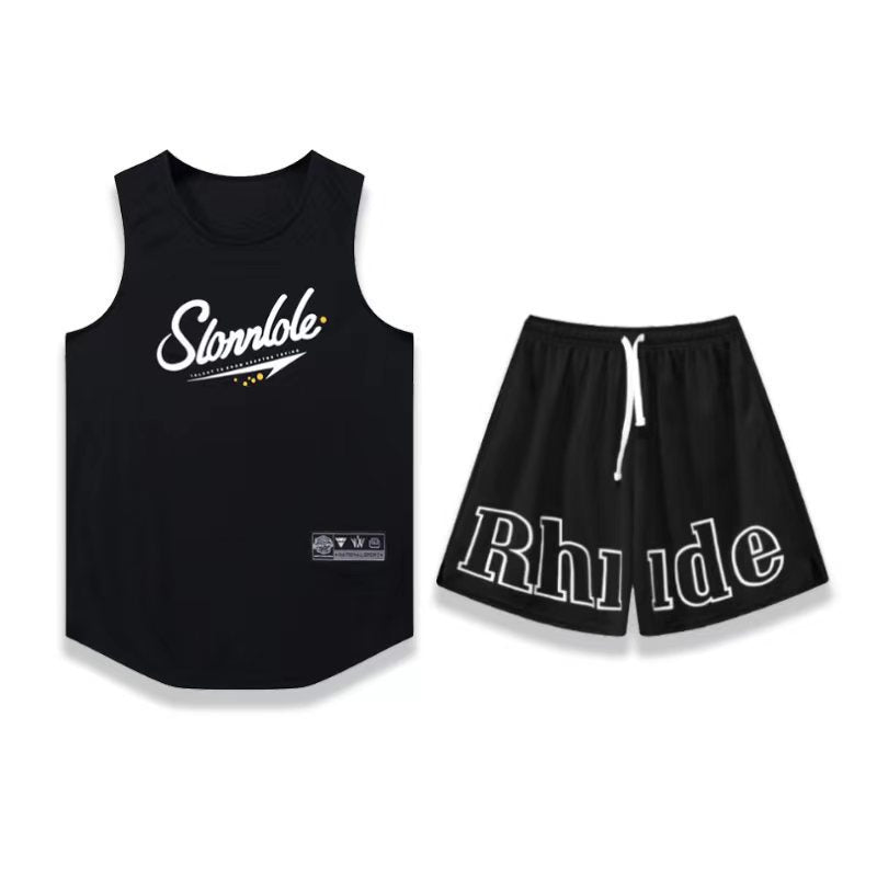 American Basketball Sports Vest Custom Top Shorts Suit Game Training Shooting Uniform Same Style for Men and Women with Personalized Print