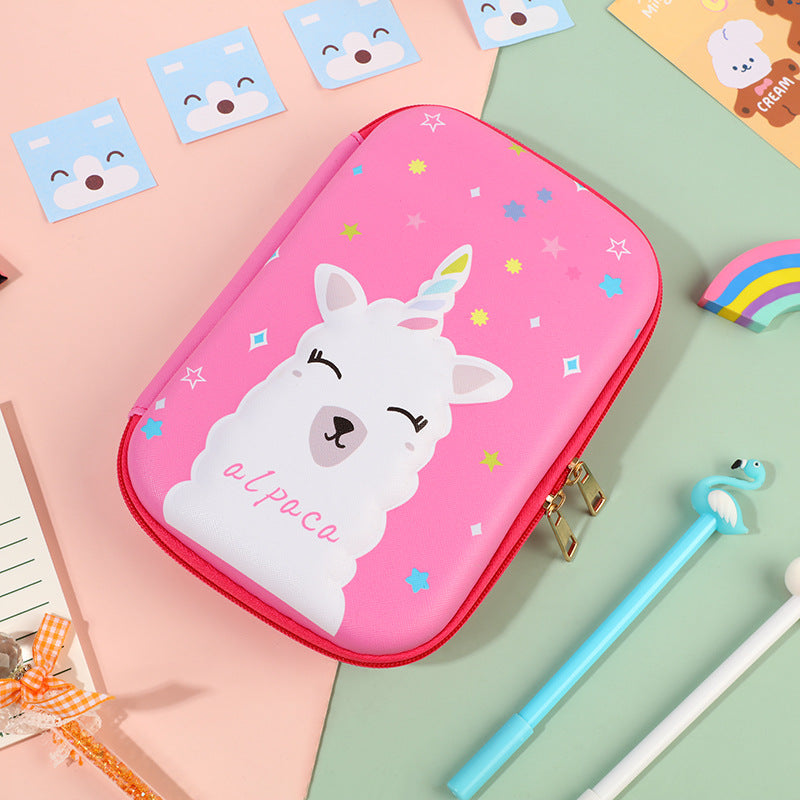 Student Cartoon Stationery Box Large Capacity Storage Box 3D Stationery Bag Cute Pencil Box Creative Pencil Bag