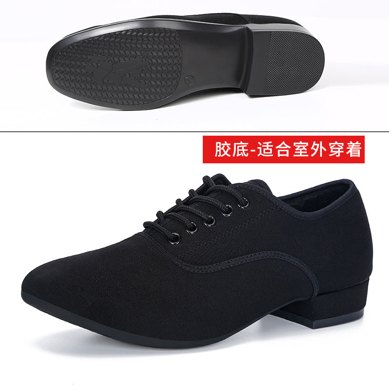 Oxford Cloth Latin Dance Shoes Men's Square Dance Shoes Adult Modern Dance Shoes Soft Bottom Social Dance Shoes Dance Shoes 2025