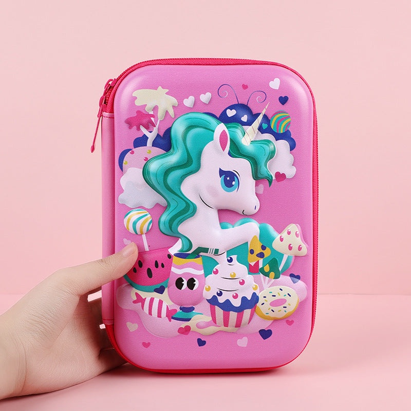 Eva Pencil Box 3D Stereo Large-Capacity Kidsren's Pencil Bag Multi-Functional Student Stationery Popular Pencil Box Waterproof