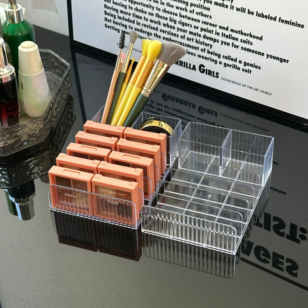 Transparent Eye Shadow & Makeup Storage Rack - Desktop Drawer Organizer