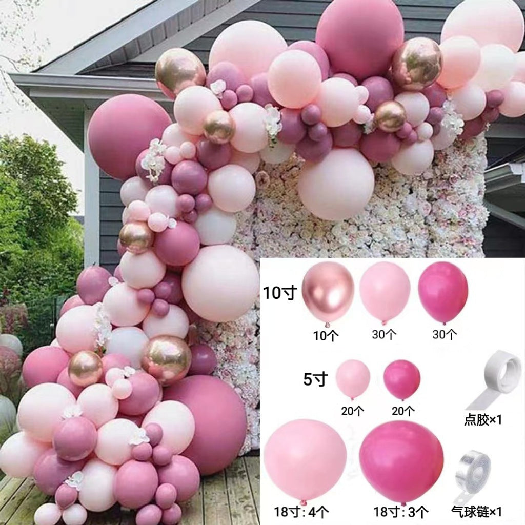 Pink Balloon Arch Garland Set - Birthday & Wedding Party Decoration Kit