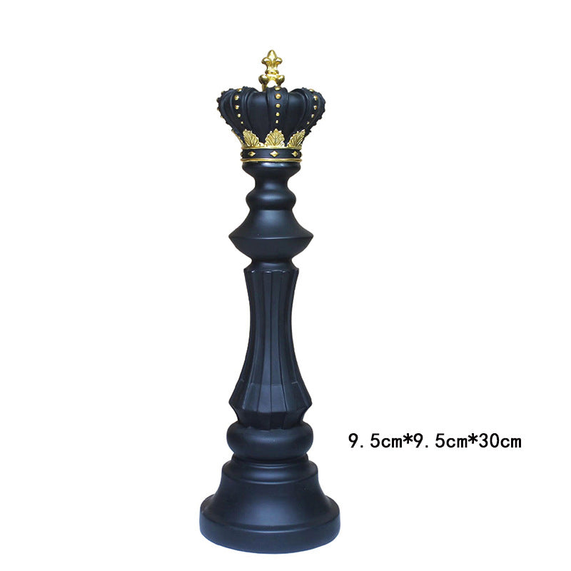 Creative home decoration chess resin decoration window home decoration black white chess ornaments
