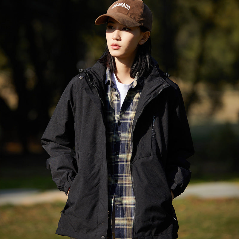 New Style Single Rustic Clothes Men's Windproof Waterproof Warm Jacket Couple's Mountaineering Outdoor Sports Leisure Sportswear