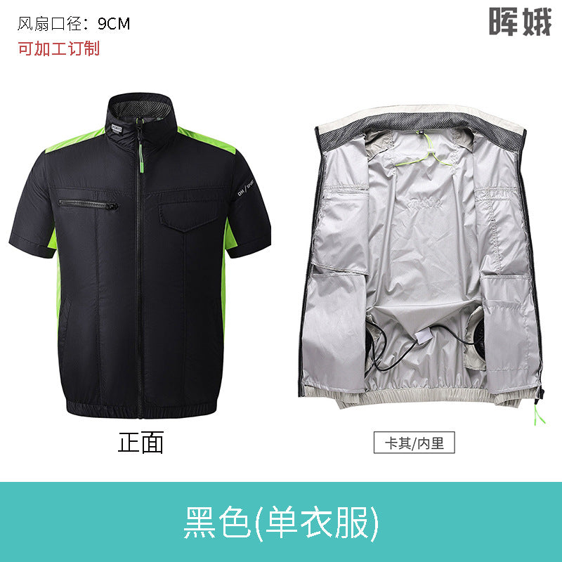 Cross-border Air Conditioning Clothing Summer Cooling Vest USB Fan Vest Summer Prevention Outdoor Refrigeration Workwear Half-sleeve Work Clothes