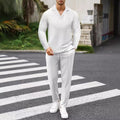 Waffle Sports Two-Piece Set - Long Sleeve Top & Casual Pants for Women