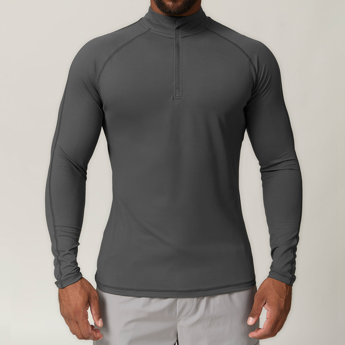 Men's Quick-Dry Long Sleeve Sports T-Shirt - Running Fitness Casual Top