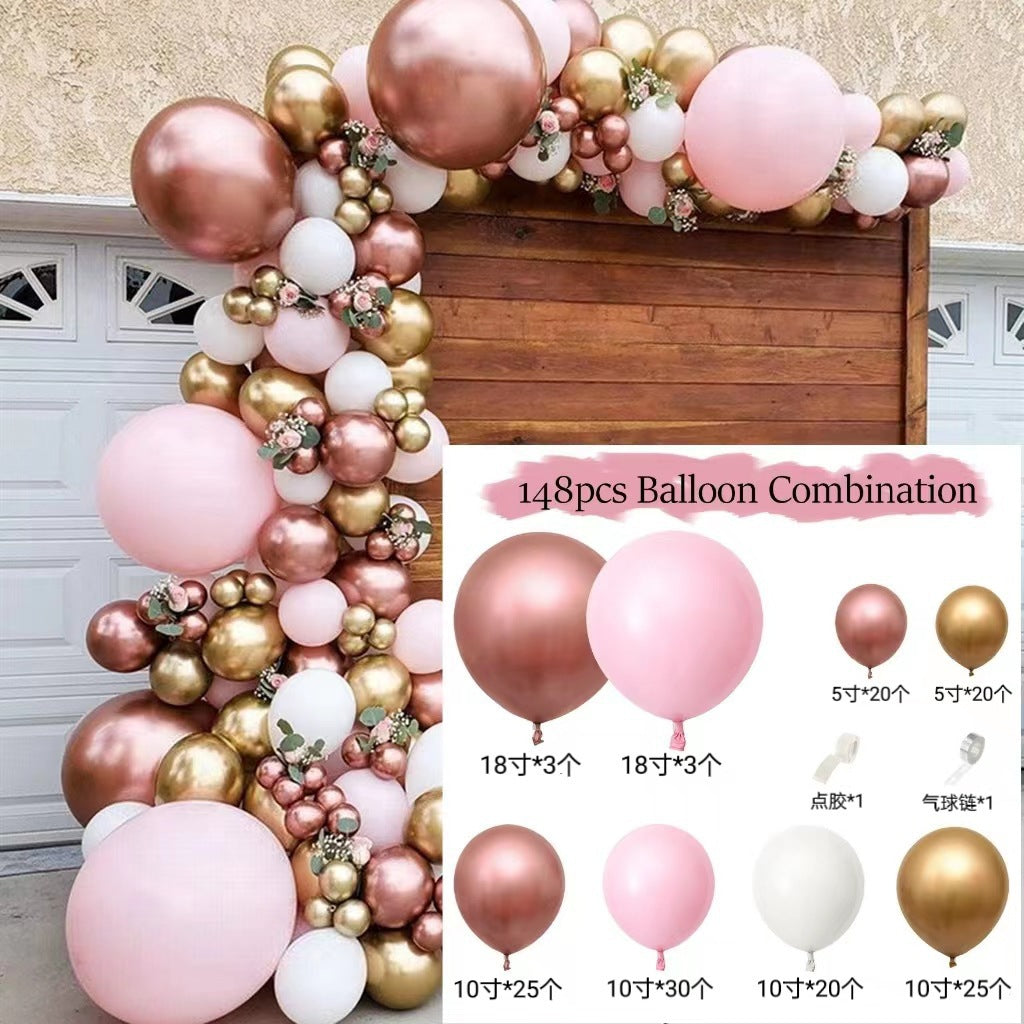 Pink Balloon Arch Garland Set - Birthday & Wedding Party Decoration Kit