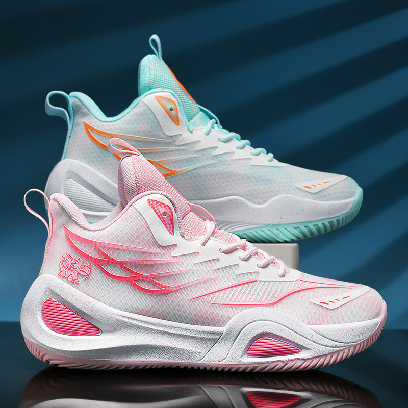 Non-Slip Mesh Basketball Shoes - Wear-Resistant Shock-Absorbing Game Shoes for Men & Women