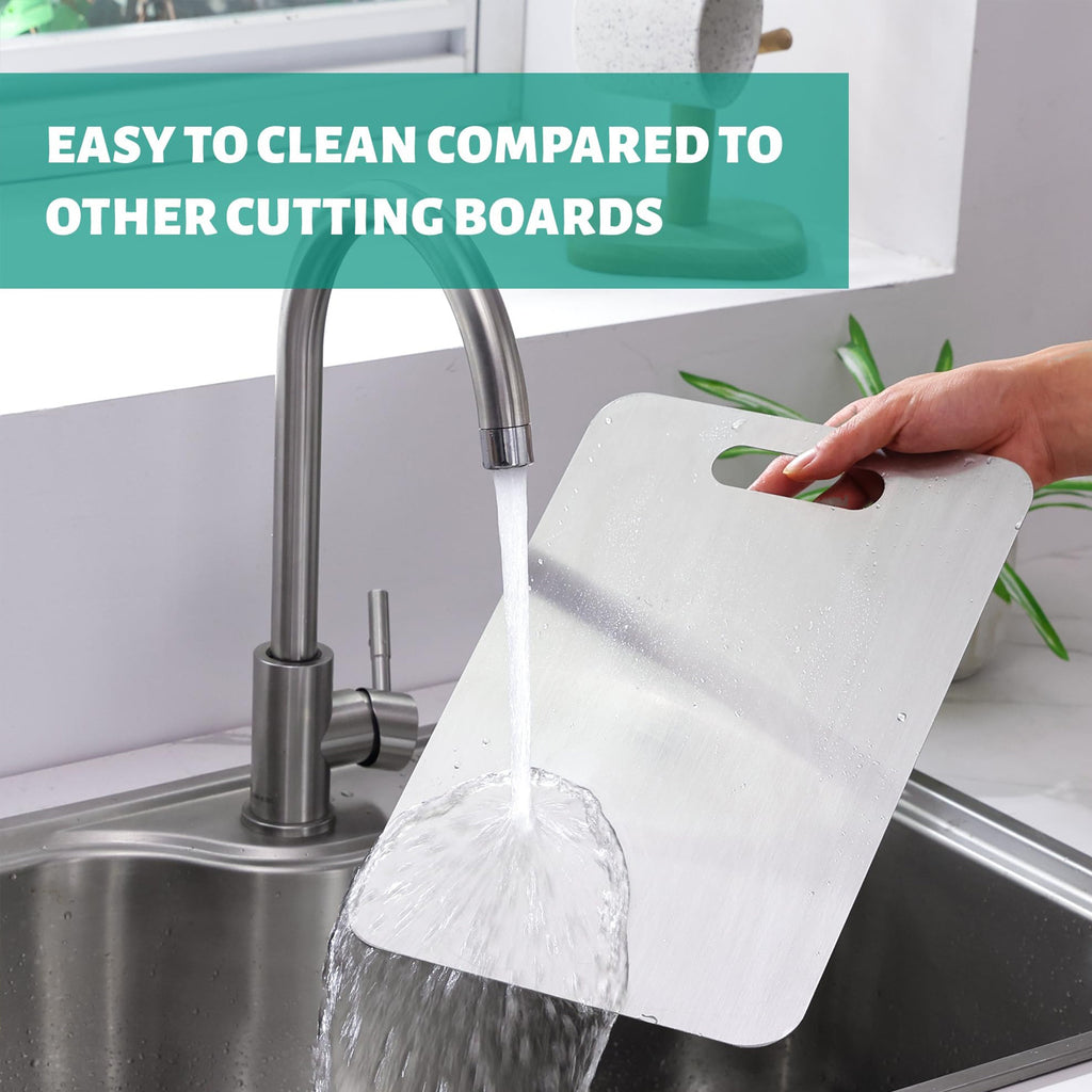201 Stainless Steel Cutting Board - Thickened Anti-Mold Antibacterial Double-Sided Chopping Board