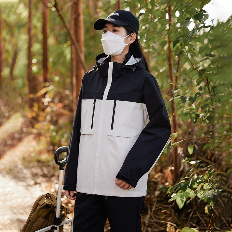 2024 New Windproof and Waterproof Mountaineering Suit for Couple Travel Sports Workwear Jacket Coat Breathable Thin Jacket for Men and Women