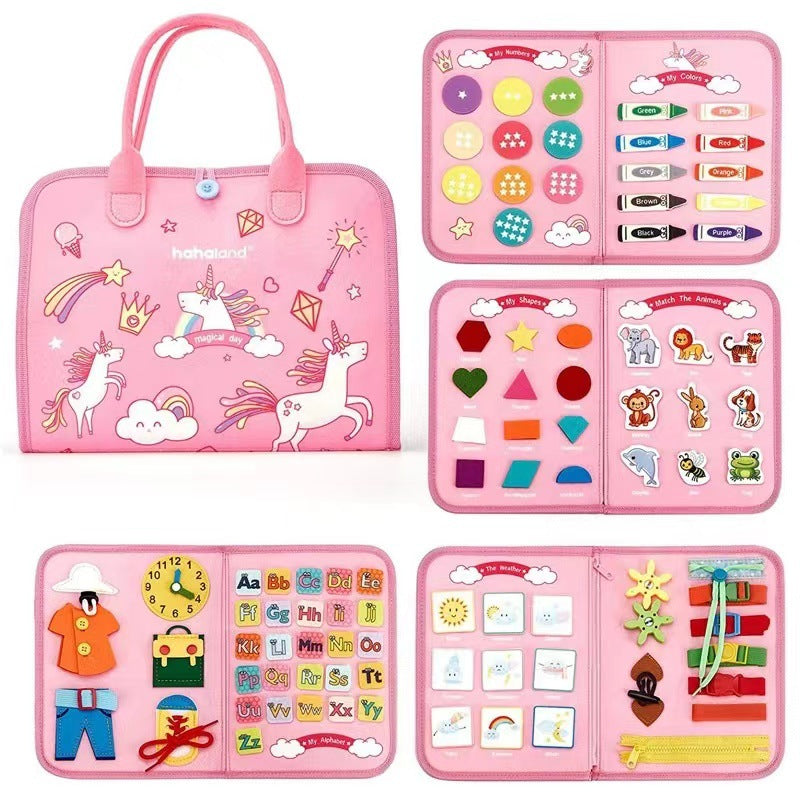 Montessori Felt Busy Board - DIY Educational Dressing Board for Children
