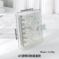 Little Red Book Hot Sale Original Mini 6 Hole Binder A7 Hand Book Shell PP Shell PVC Transparent Glitter Cover