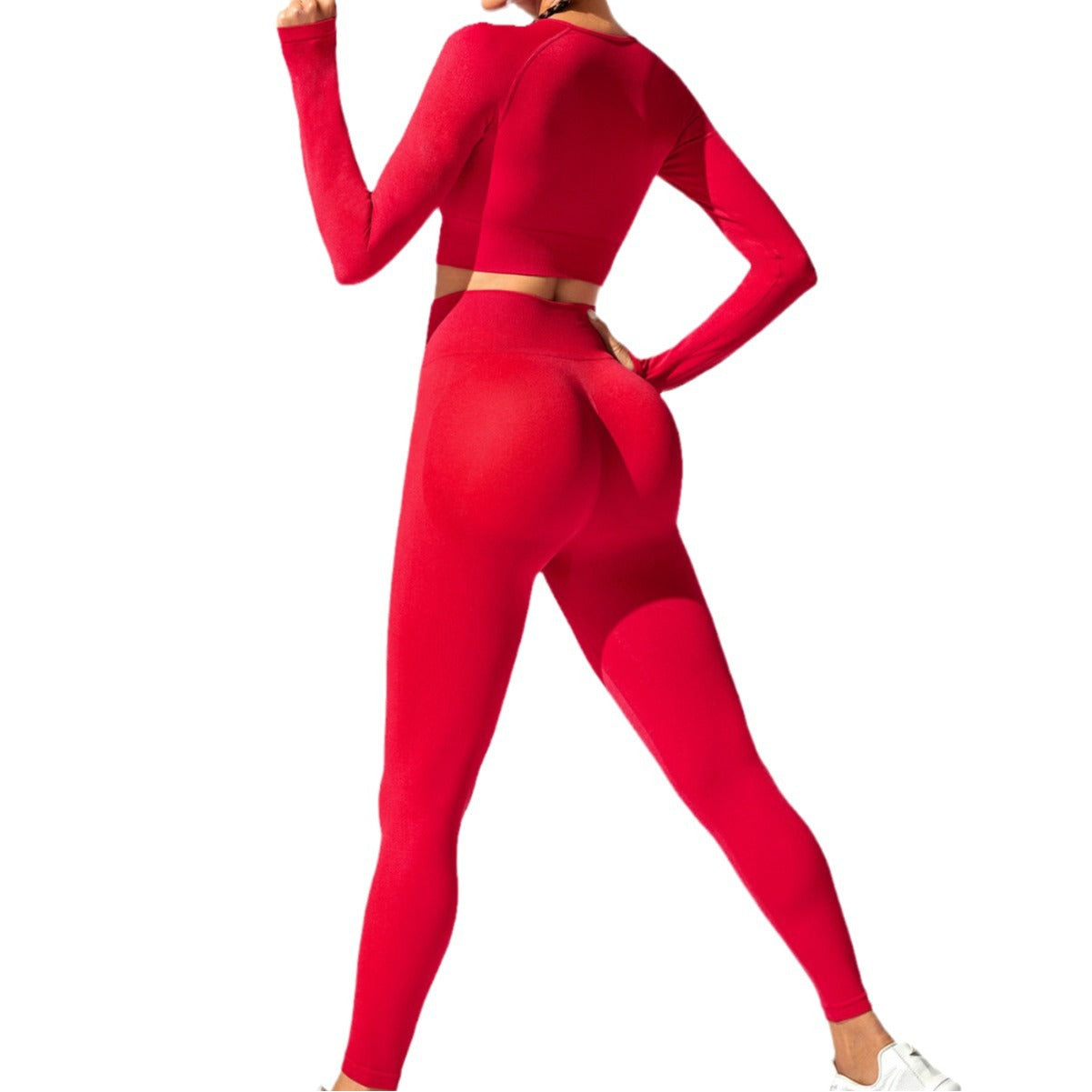 Women's High-Elastic Slim Yoga & Fitness Suit - Breathable Sports Running Clothing Set